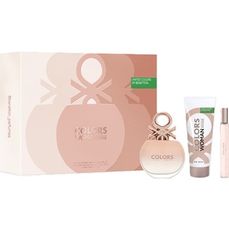 BENETTON Color Woman Rose natural eau de toilette gift pack for women spray 50 ml + natural eau de toilette 10 ml + body lotion 75 ml