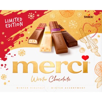 Merci Chocolates Winter Flavours embalagem 250 g