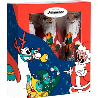Avianense Pai Natal de Chocolate 3 Unidades embalagem 84 g