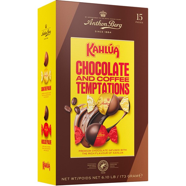 Pralinen Kahlua Schokolade & Coffee temptations 15 Stück Karton 137 g