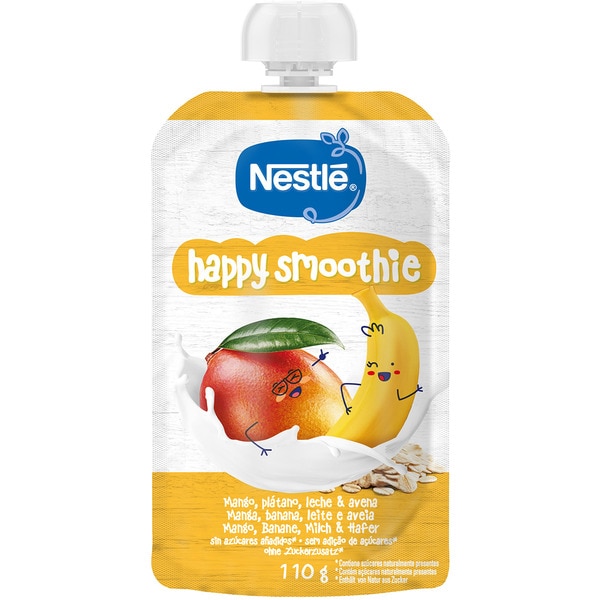 Fruchtmus und Cerealien Happy Smoothie Mango und Banane Beutel 110 g ab 12 Monaten