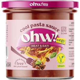 OHW VEGY salsa para pasta vegana sin gluten y sin lactosa flask 280 g
