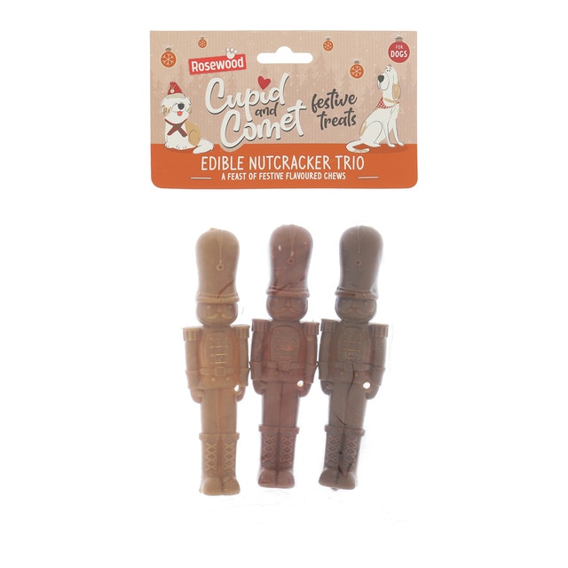 Rosewood – Snack para perro adulto cascanueces Rosewood pollo, mantequilla de cacahuete, jengibre y arándanos 135 g.