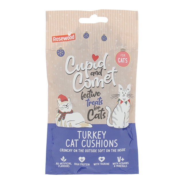 Rosewood – Snack para gatos adultos bocaditos crujientes Rosewood pavo y arándanos 60 g.