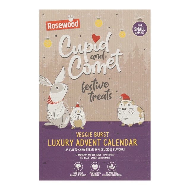 Rosewood – Calendario de adviento para roedores snacks de henos, trigos, verduras, frutas Rosewood 120 g.