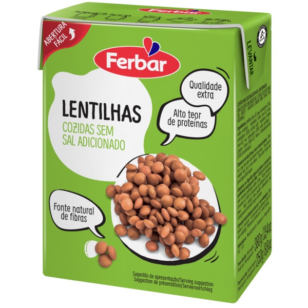 Lentilhas embalagem 380 g