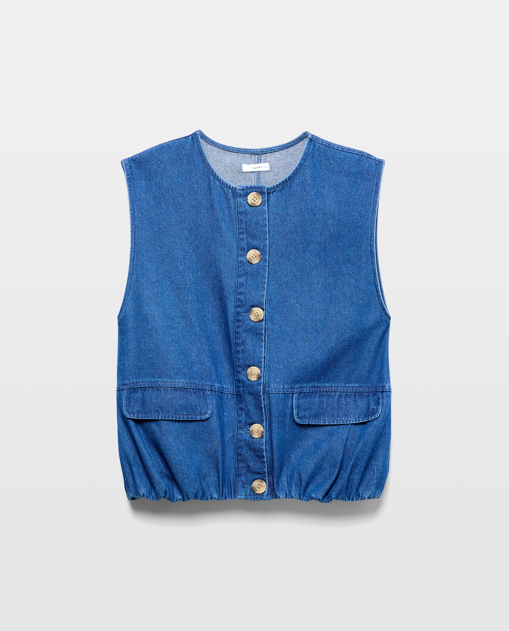 Chaleco de mujer denim Azul pálido-4