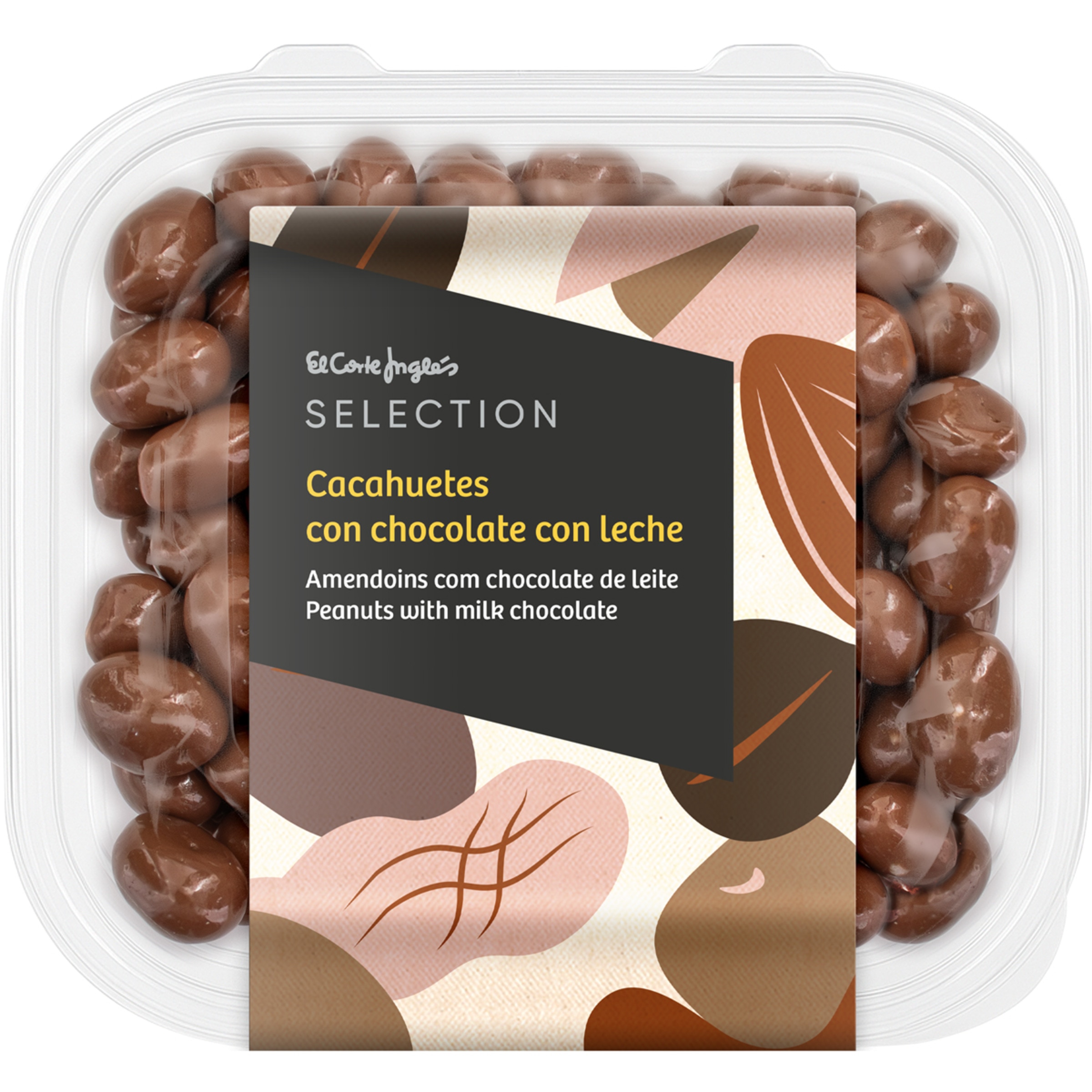 cacahuetes con chocolate con leche