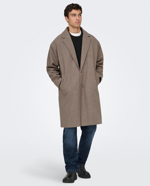 Abrigo de hombre de paño oversize fit