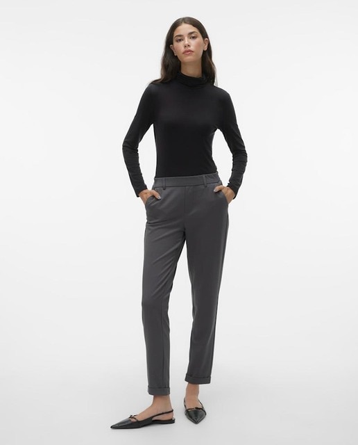 Vero Moda - Pantalón clásico de mujer con cintura elástica.