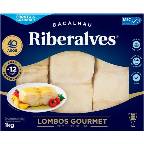 Lombos de Bacalhau Reserva Gourmet embalagem 1 kg