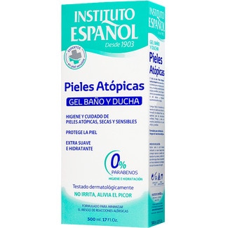 Instituto Español Gel de Banho Peles Atópicas, Secas e Sensiveis  0% Parabenos embalagem 500 ml
