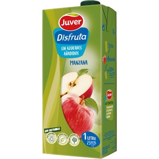 JUVER DISFRUTA Apple juice drink from concentrate sugar-free carton 1 l