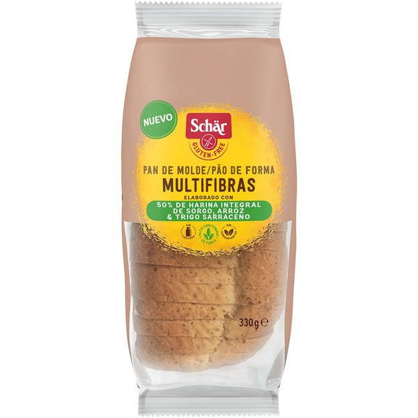 Toastbrot 50% Vollkorn Mehl aus Sorghum, Reis und Buchweizen, glutenfrei Behälter 330 g