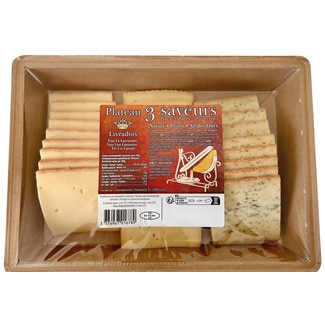 Cartry Compagni Tábua de Queijo  Raclette 3 Sabores - Natural,  Pimenta  e Alho unidade 550 g