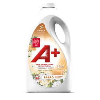 A+ Detergente Liquido para Roupa Sabão Natural embalagem 100 doses