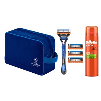 Gillette Coffret Máquina de Barbear Fusion 5 UEFA + Oferta Bolsa embalagem 1 unidade