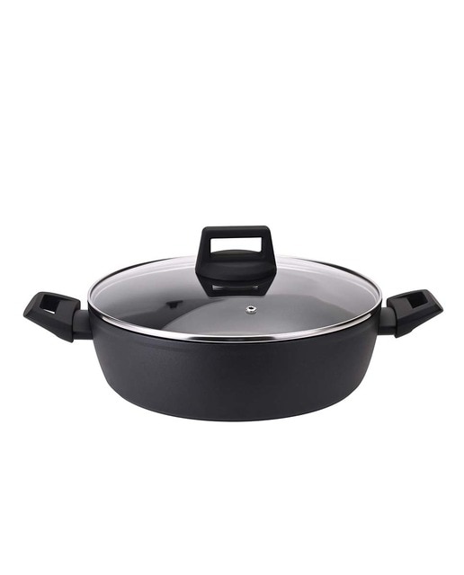 Cacerola baja de alumino forjado con efecto piedra El Corte Inglés