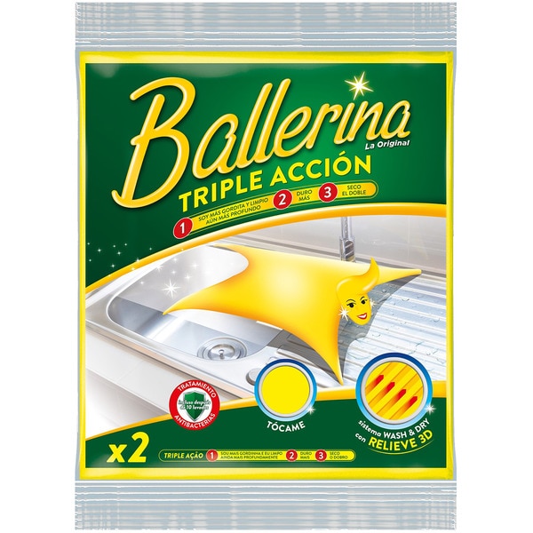 bayeta amarilla La Original sistema Wash & Dry con relieve 3D Paket 2 Einheiten