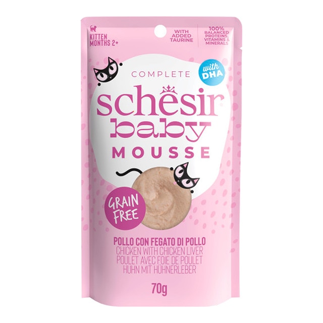 Schesir – Comida húmeda para gatitos Schesir pollo 70 g.