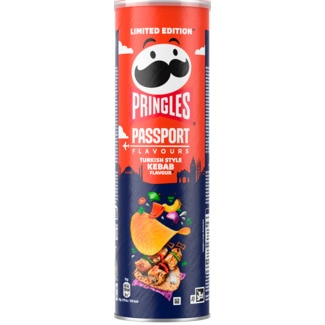 Pringles Aperitivo Batatas Kebab Turco embalagem 165 g