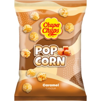 Chupa Chups Pipocas sabor Caramelo embalagem 90 g