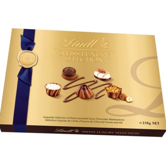 Lindt Bombons Sortidos Swiss Luxury embalagem 230 g