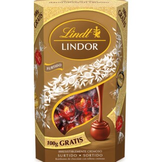 Lindt Bombons Sortidos com Recheio Cremoso Lindor embalagem 600 g