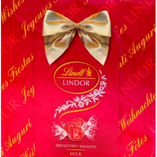 Lindt Bombons de Chocolate de Leite Lindor embalagem 137 g