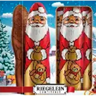 Riegelein Pai Natal de Chocolate embalagem 125 g