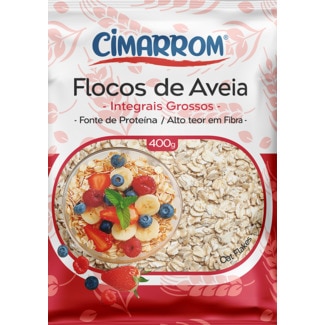 Cimarrom Flocos de Aveia Integrais embalagem 400 g