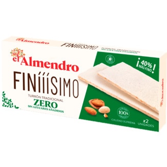 El Almendro Torrão de Amêndoa Finíssimo Zero Açúcar embalagem 160 g