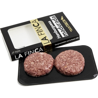 Hamburguesa madurada hecha con carne de txuleta 2 unidades bandeja 300 g - La Finca
