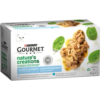 GOURMET Nature's Creations comida húmeda para gatos con atún 4 latas 85 g