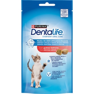 DENTALIFE dental snack for cats with salmon container 40 g
