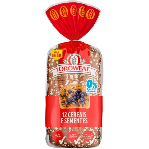 Pão Integral Cereais e Sementes embalagem 550 g