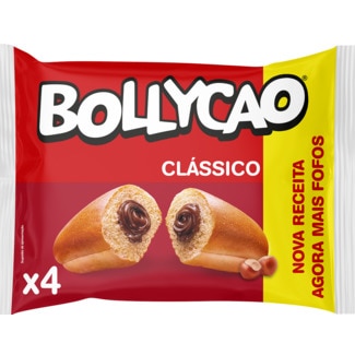 Bollycao Bolos Recheados com Chocolate 4 Unidades embalagem 228 g