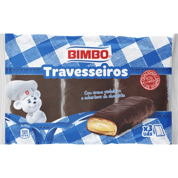 Travesseiros de Chocolate Pack 3 unidades embalagem 195 g
