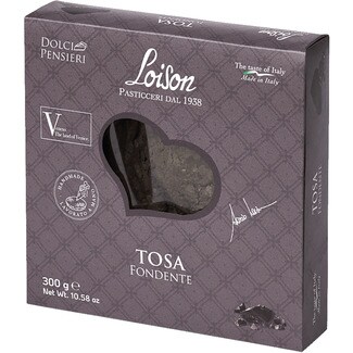 LOISON Tosa Fondete shortcrust torte with bitter chocolate filling and frangipane coating case 300 g
