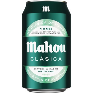 MAHOU CLASICA cerveza rubia original lata 33 cl