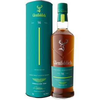 GLENFIDDICH Scotch Whisky Formula One Team 16 Jahre Flasche 70 cl
