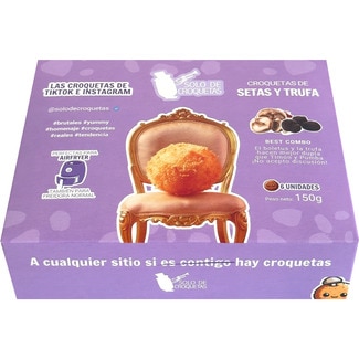 SOLO CROQUETAS croquetas de setas y trufa sin gluten 6 unidades estuche 150 g