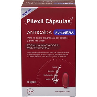 PILEXIL complemento alimenticio Forte Max para la caída del cabello y para uñas caja 60 cápsulas
