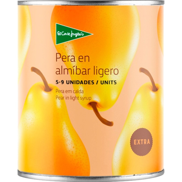 Metades de Pera em Calda Ligeira 5/9 Unidades lata 480 g