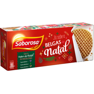 Saborosa Bolachas Belgas sabor Natal embalagem 220 g