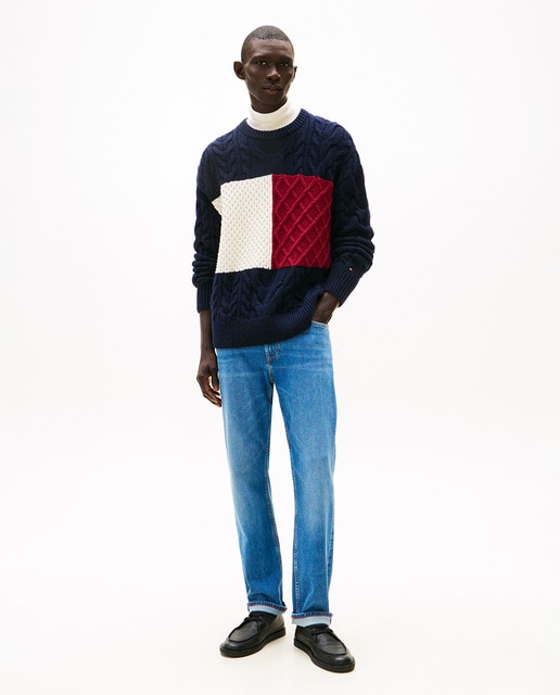 Tommy Hilfiger - Pantalón vaquero de caballero liso con fit recto Denton.