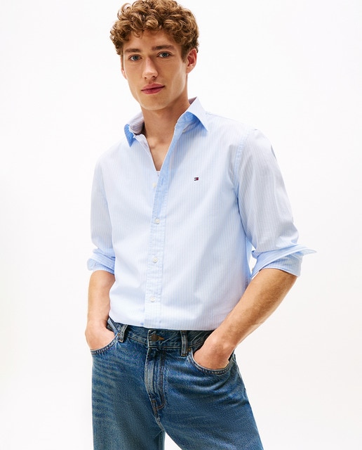 Tommy Hilfiger - Camisa de caballero estampada de popelín.