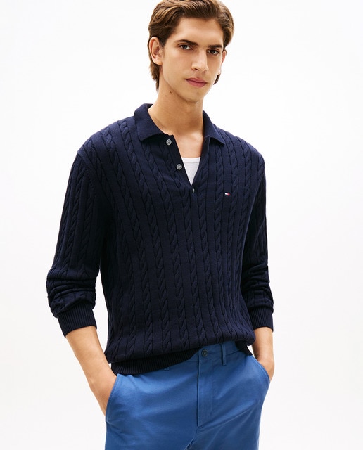 Tommy Hilfiger - Jersey de caballero de ochos tipo polo.