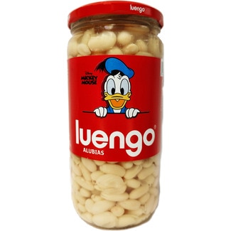 LUENGO alubia blanca cocida Disney Mickey Mouse frasco 600 g neto escurrido