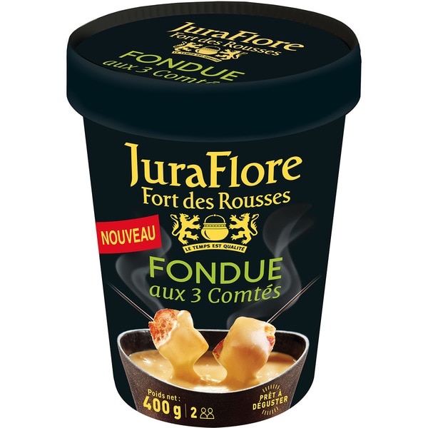 Fondue-Käse 100% mit Comté Mischung aus Comté mit 3 Reifegraden Becher 400 g